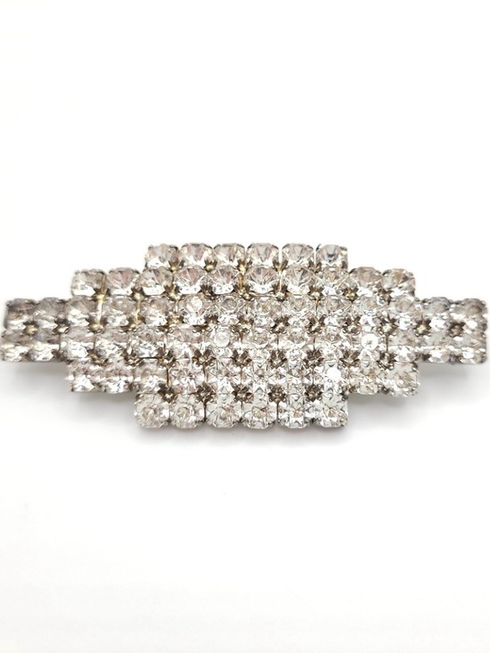 Vintage Jewelry - Vintage Silver Tone Rhinestone Brooch